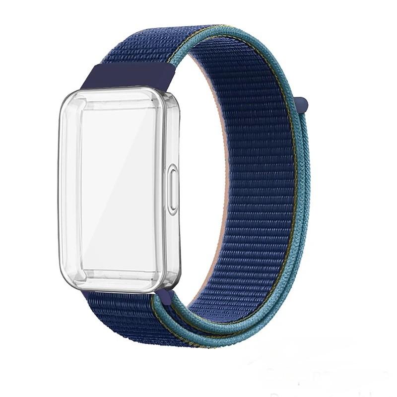 Nylon Loop Strap with TPU Protection Case Cover for Huawei Band 10 9 8 Strap Bracelet Wristband Correa for Huawei band10