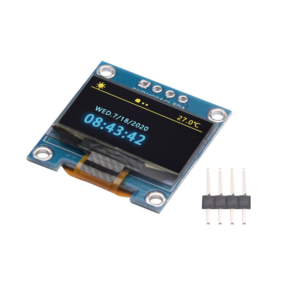 1.96 Inch blue yellow OLED I1C IIC Display Module 11861 118x61 Pixel SSD1111 Mini Self-Luminous OLED Screen Board for arduino