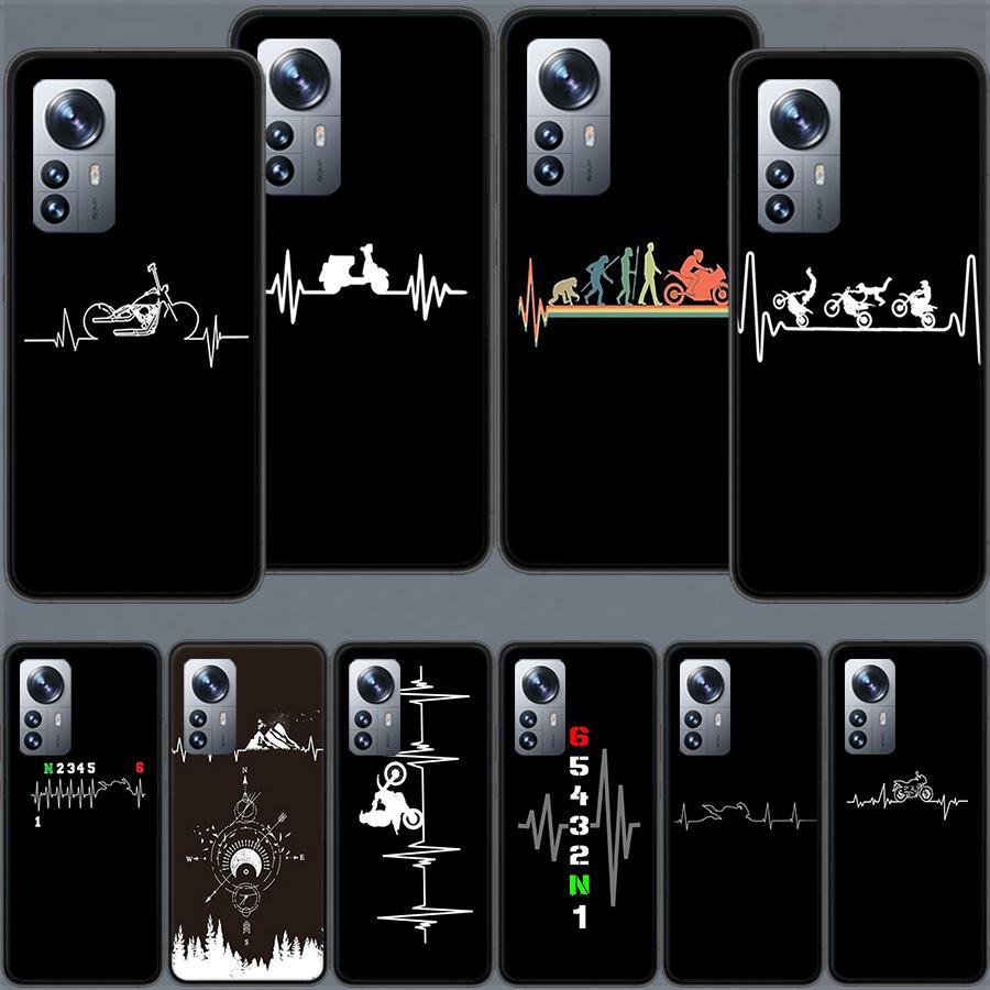 Motorcycle Heartbeat Phone Case For Xiaomi Poco X7 X6 M8 M7 M6 M4 M3 X4 Pro F7 Ultra M5S Mi 14 14T 15 15T 12T 10T Pro 12S 12 11