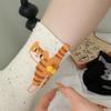 1Pair Cartoon Cute Cat Dog Balls Cotton Socks Kawaii Cat Dog Tinkerbell Egg Print Middle Tube Sock Female Lolita Knitting Socks