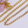 14k Gold-Filled Double-Strand Round Copper Chain for DIY Bracelet and Necklace Jewelry.
