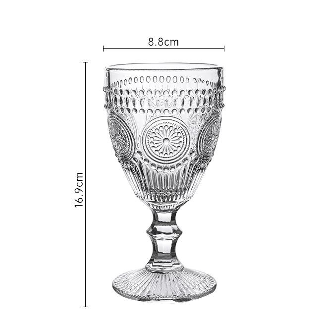 

Бокал 300 мл в стиле Инс, бокал для коктейлей, чаша на высокой ножке, тисненый узор подсолнуха, стакан для воды, стакан для сока, кофейная чашка для кухни, бара