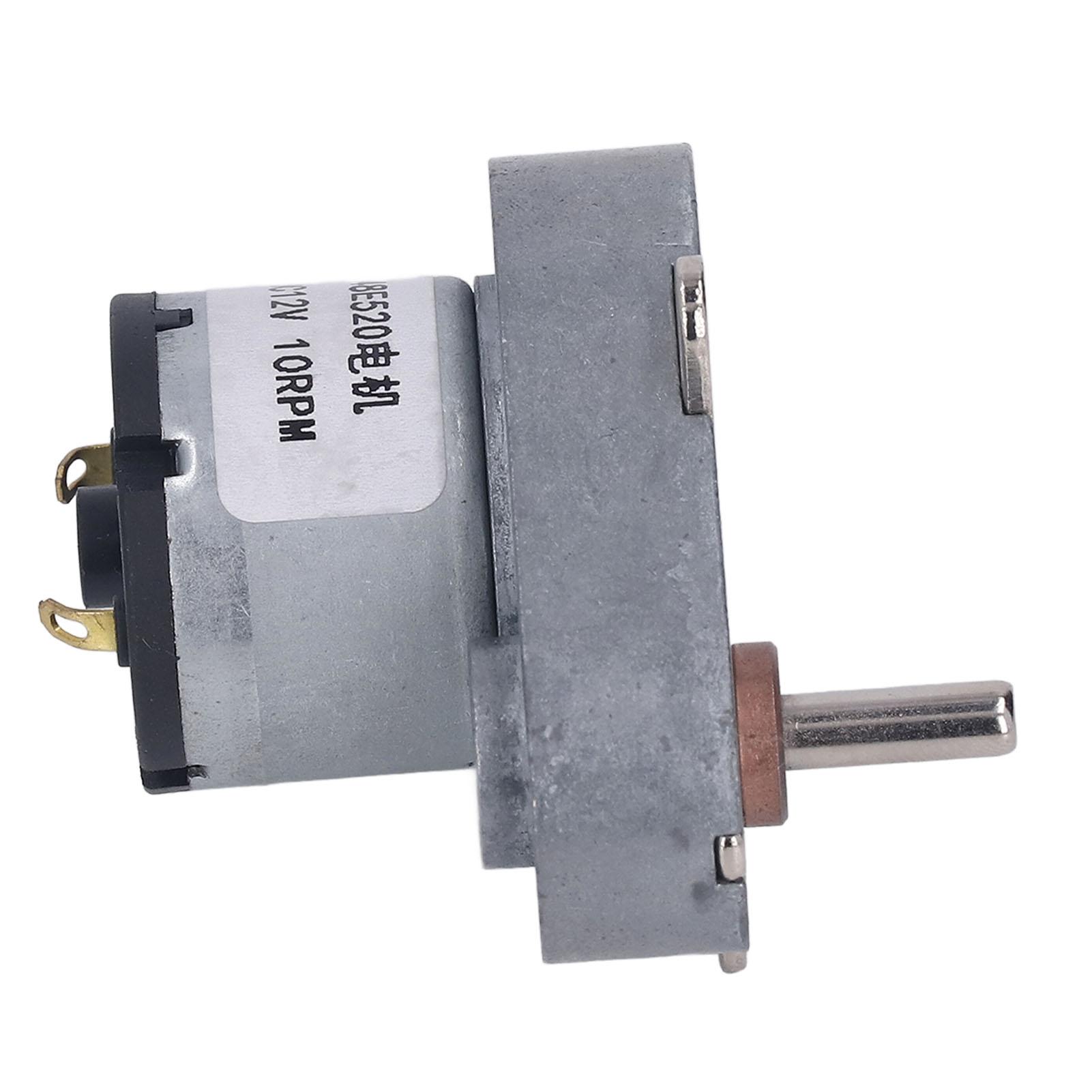 

DC Gear Motor 10RPM Aluminum Brass Eccentric Output Shaft Strong Bearing Speed Reduction Motor DC12V