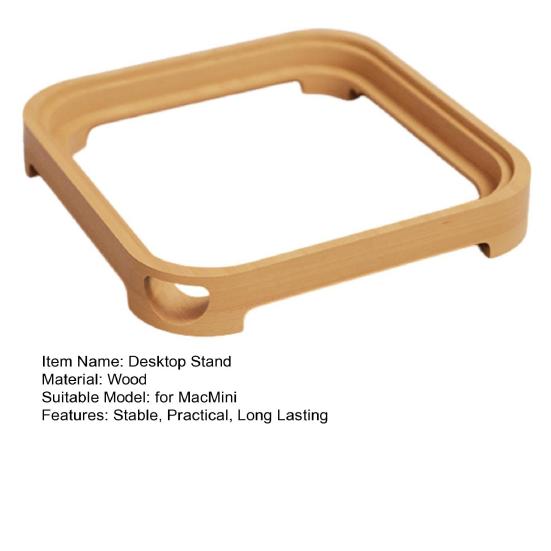 Dřevěný stolní stojan, držák pro odvod tepla, vysoká stabilita, prachotěsný design, univerzální chladicí držák, dokovací stanice pro MacMini