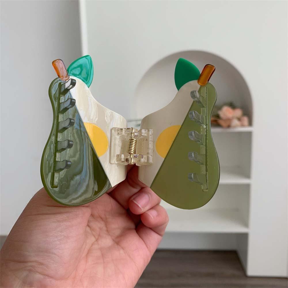Waterproof Acetic Acid Hair Claw Korean Style Acrylic Hair Accessories Fruit Shark Clip Summer