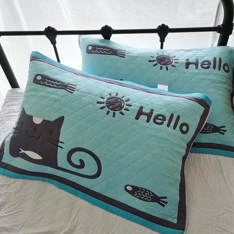 Pure Cotton Pillowcases for Couples Thickened High-end Pillowcases