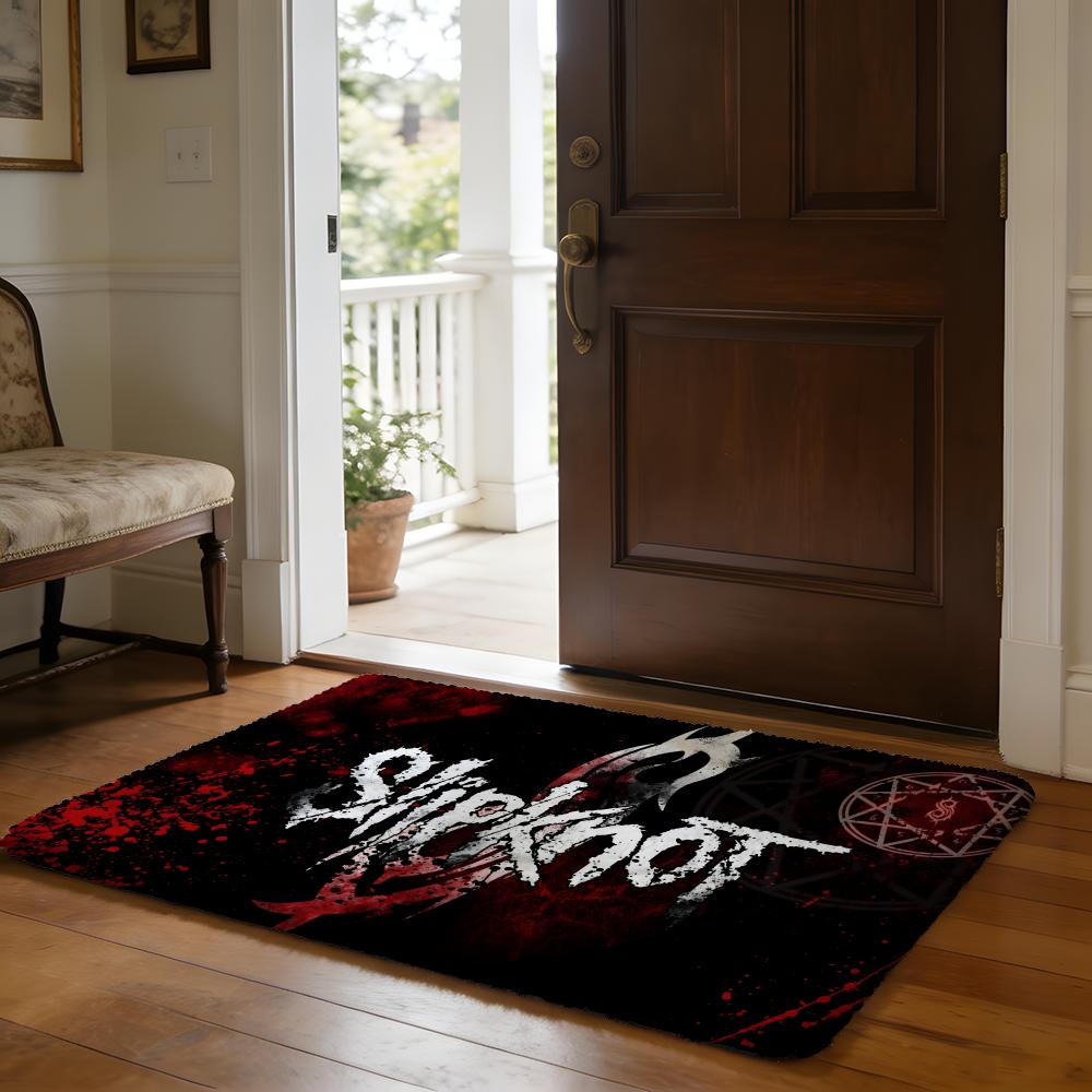 Band SslipknotS Classic Popular Long Floor Mat Soft Flannel Absorbent Mat Non-Slip Rug Home Bedroom Bathroom