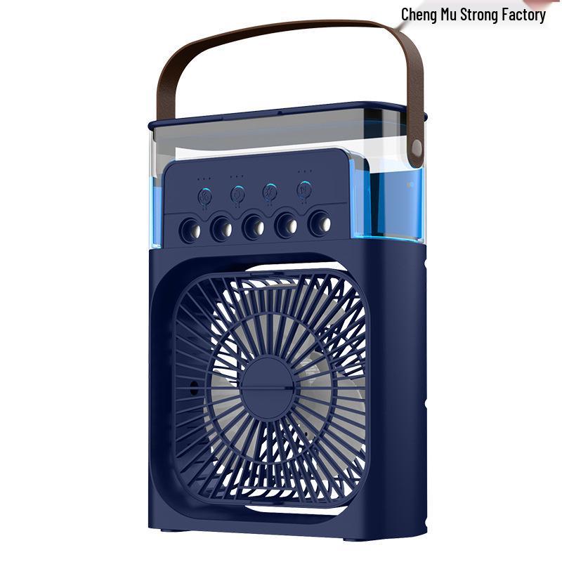 USB Mini Oscillating Fan with Timer and Humidifier Five-Hole Spray Fan