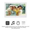 12Inch 1280*800HD Digital Photo Picture Frame Alarm Clock Movie Player Album Remote Control White