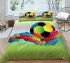 3D Printed Football Bedding Quilt Cover Pillowcase Full Size Double Bed Set 2/3 Pieces of Microfiber Fabric Soft Home Decoration