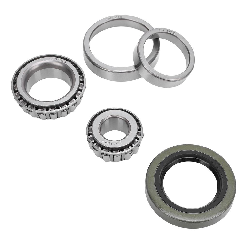 5PCS Trailer Wheel Bearing Kit Steel Alloy Trailer Axle Wheel Hub Bearings Set with Protector and Oil Seal