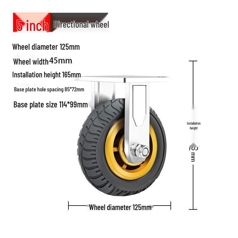 Heavy-Duty Silent Caster Wheels with Brakes (4, 5, 6, 8-inch) - Limited-Time Special Offer