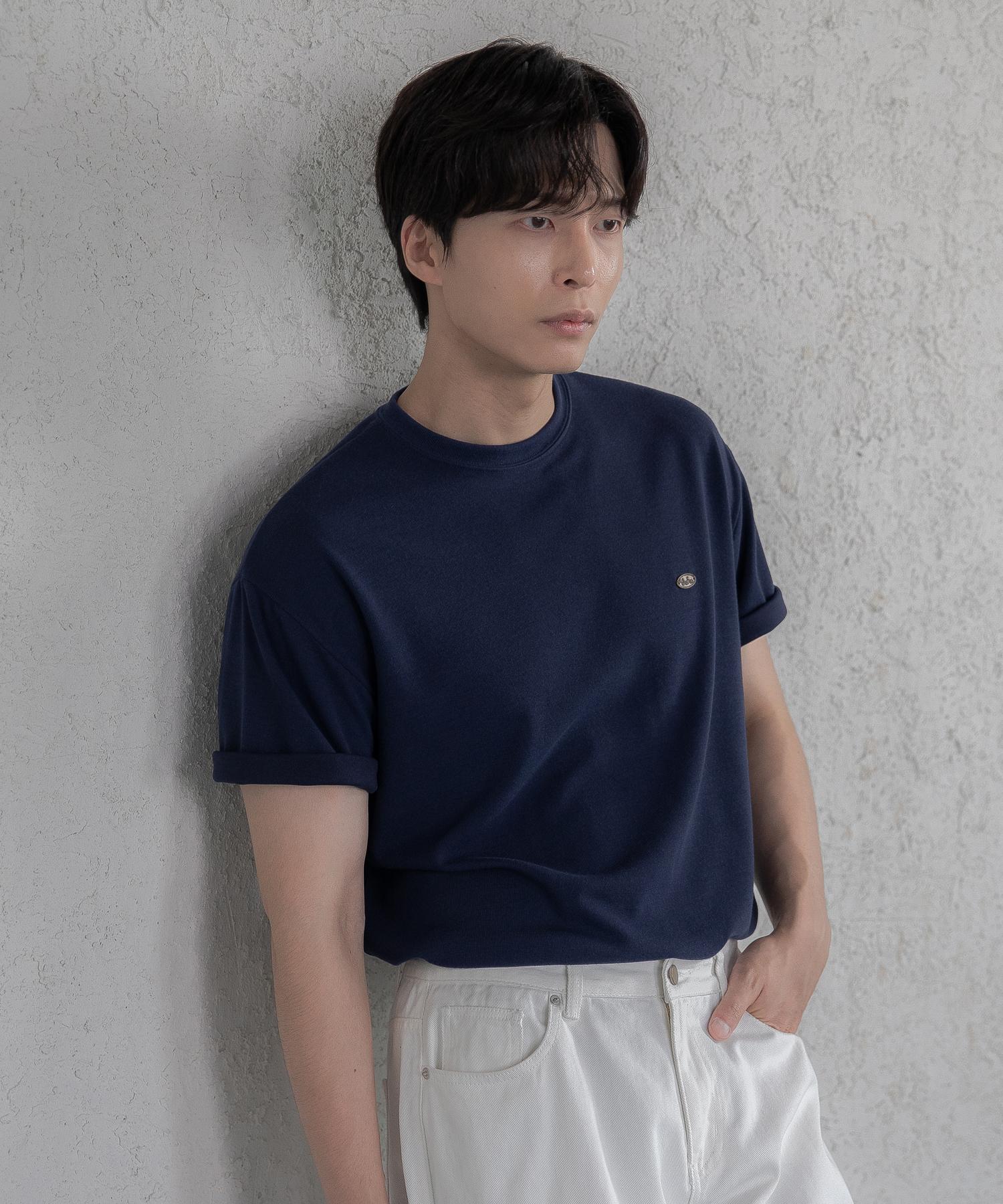 Iesn Ensconce Patch Muscle T-Shirt Navy Navy/M