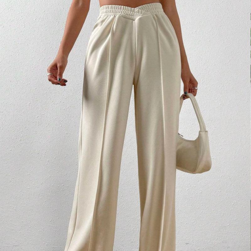 Women's Loose Casual Trousers, Comfortable Home Pants, Solid Color Casual Wide-leg Sports Pants 822