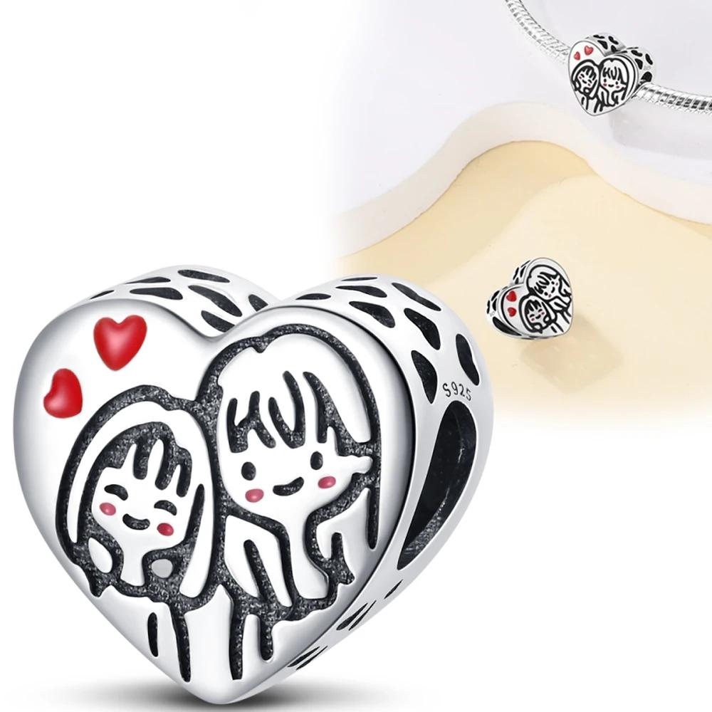 Coppersweetheart Sisters Series Charms Fit Original Bracelet Diy Beads For Women Fine Jewelry Birthday Gift Diy