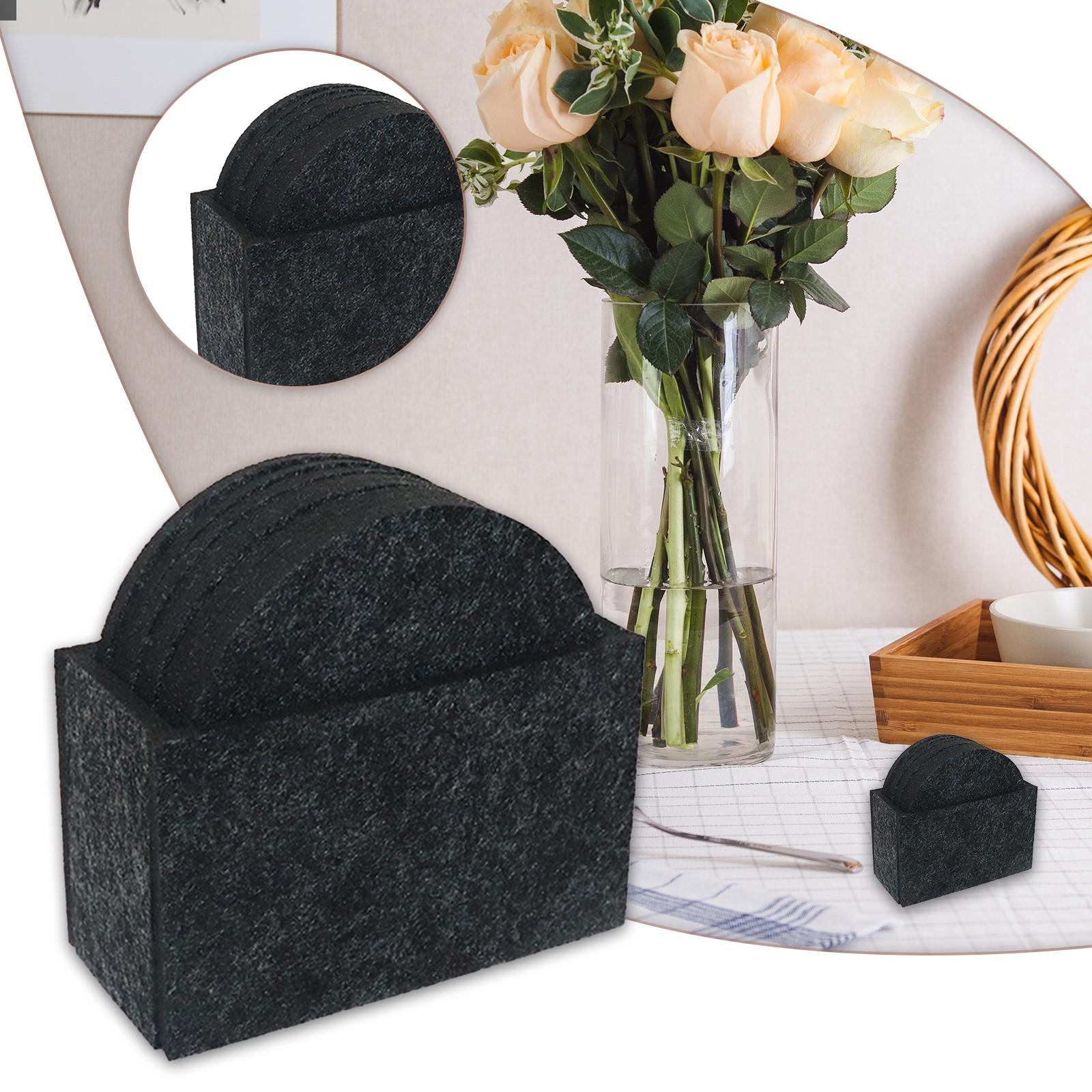 

Set Of 12 Drink -Coasters Cup Costers Cup Mat Tableware Washable Lint-Resisitant Soft Andcomfortable Absorbent Mat Table Mat One Size темно серый