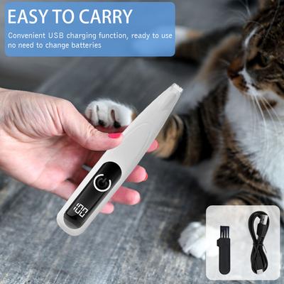 Tondeuse Patte de Chien avec Lumière LED Rasoir pour Animaux tondeuse Rechargeable pour Chiens Chats Tonte autour des Pattes Oreilles Visage Rump