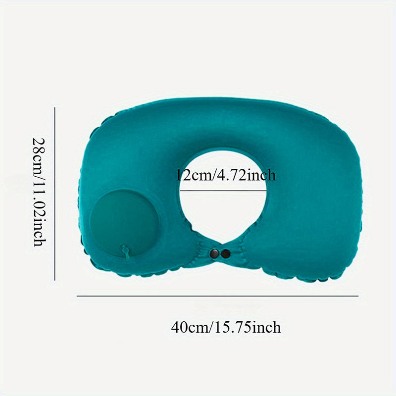 1PC Inflatable U-Shaped Neck Pillow For Office And Travel Pillow Portable Folding Design Ideal For Car And Outdoor Use Pillow