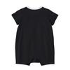 Shortall Short Made In Baby Black [Miki House] Romper, Sleeve, Logo, Plain, Japan, Boys, Girls, Baby, Clothes, Infant, Children's Clothes,