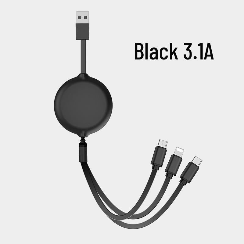 

3-in-1 Retractable Fast Charging Cable 3.1A for Apple, Android, Type-C