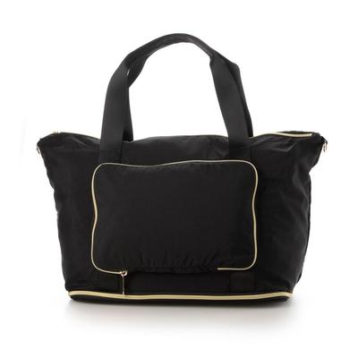 Kashkash Portable Wrinkled Nylon Boston Bag, 10-00-01530, Women's, Black