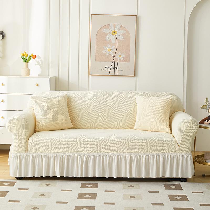 

Жаккардовий диванний чохол з рюшами - Універсальний розмір для будь-якої пори року Two-seater 145-185cm