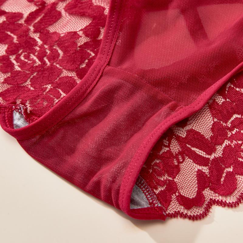 CFSC Women's Large Size Underwear Solid Color Print Lace Underwear