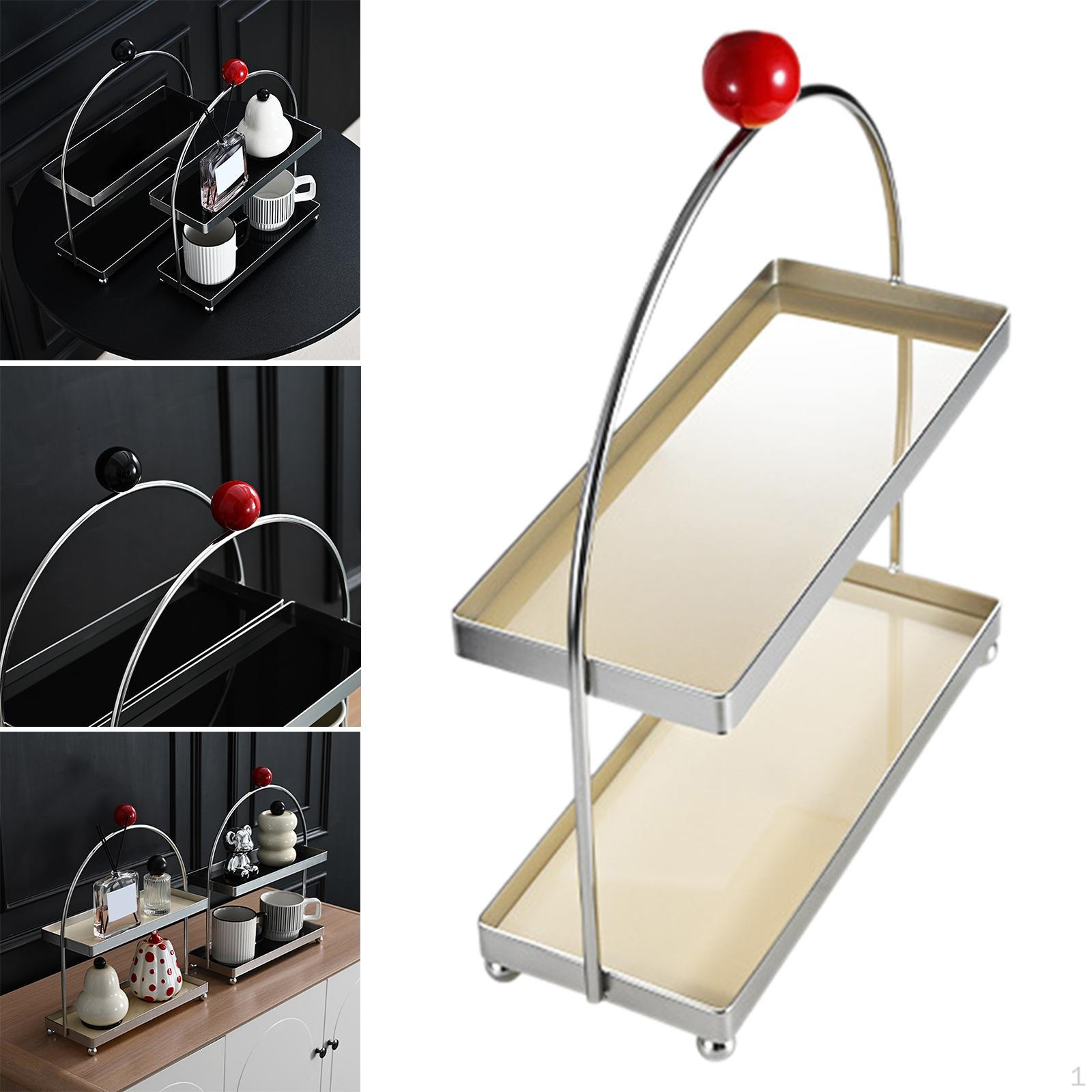 

Desktop Organizer Shelf Coffee Cup Holder Bookshelf Storage Rack Office Desk for Dorm Dresser White Red Ball