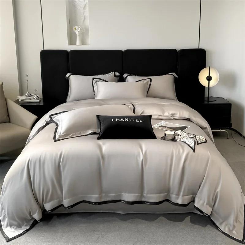 

Svetanya 60S Lyocell Silked Bed Linens Bedding Set Sheet Pillowcase Duvet Cover Twin Queen King Size Twin Flat Sheet