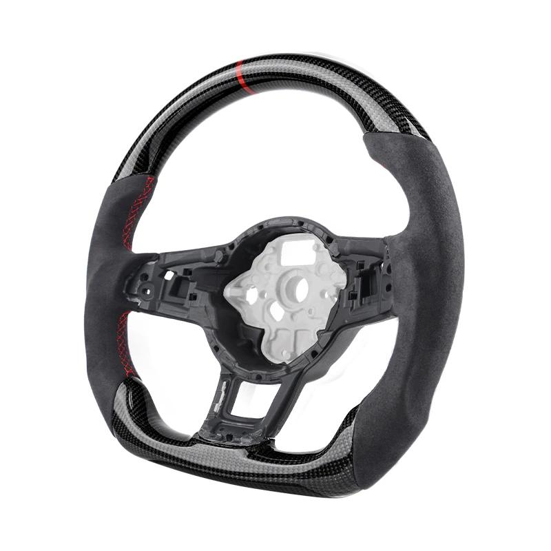 Pro Volkswagen Golf 7 MK7 7.5 GTI GTD GTE R 2013-2020 Polo GTI Tiguan Passat DSG Volant z uhlíkových vláken Perforovaná kůže