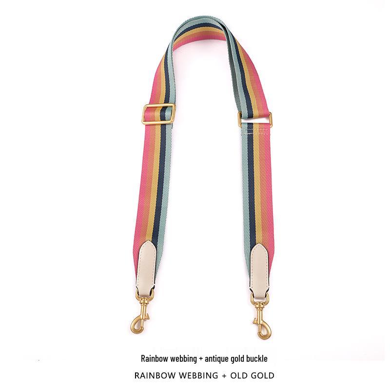 

MHS-F-36 Rainbow 3.8CM Wide Canvas Crossbody Bag Strap