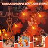 Orange Rote Ahornblatt Lichterkette Batteriebetrieben Herbst Heim Innen Dekoration Lichterkette Weihnachtsfeiertagsdekoration