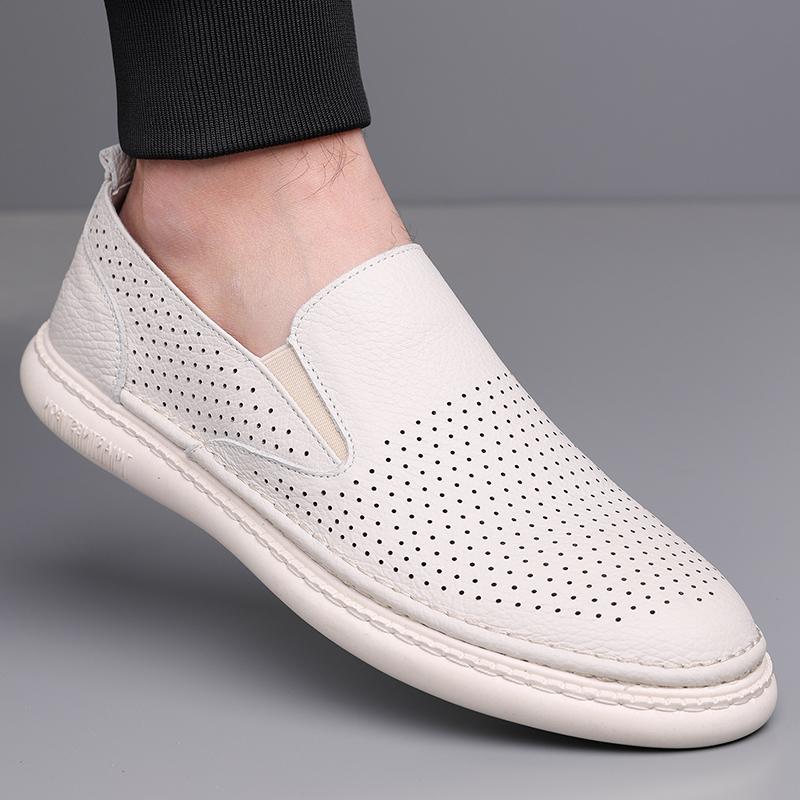 Fashion Luxury Fashion New Men's Patent Leather Slip On Breathable Leisure Shoes Loafers Male Sneakers Tenis Masculino Zapatos Hombre