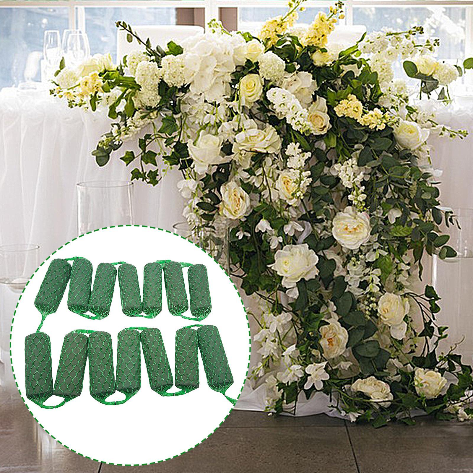 Блоки из флористической пены 14 шт. Губка для цветов Пена Гирлянда Блоки для впитывания влаги Цветы Комнатные Уличные Растения Зеленые Блоки из губки для вечеринки CN