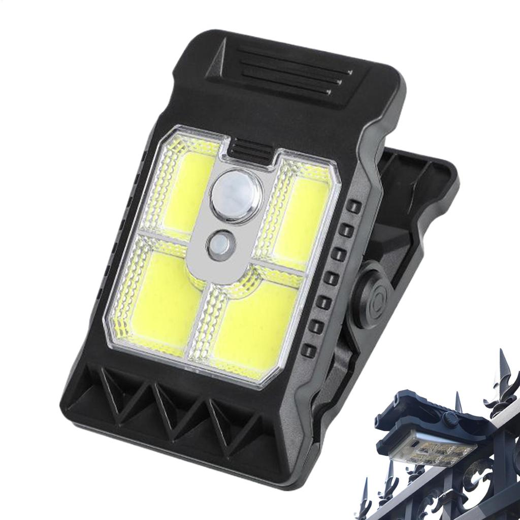 Outdoor Solar Clamp On Motion Sensor Lights Waterproof Work Light Camping Lamp Fence Walls Garage Led Lamps