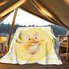 1pc Easter Bunny Outdoor Flannel Blanket , Machine Washable Perfect Gift for Birthday , Holiday Travel Accessory , Durable Material