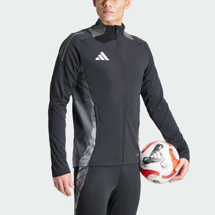 adidas Tiro 24 Competition Training Jacket Color Block Long Sleeve Retro Sports Stand Collar Jacket Men Jackets Black IP1870