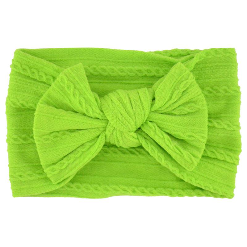 Solid Color Bow Baby Headbands, Soft Elastic Nylon Wide Hairbands for Infants