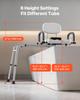 VEVOR Sliding Shower Chair, 180 kg Tub Transfer Bench for Bathtub with Swivel Seat, Shower Bench with Pivoting Arms and Backrest