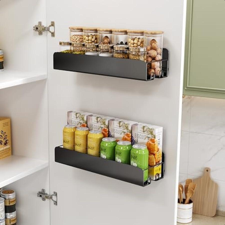 2 Pack Spice Rack Wall Mount for Home Kitchen Pantry Organizers and Storage