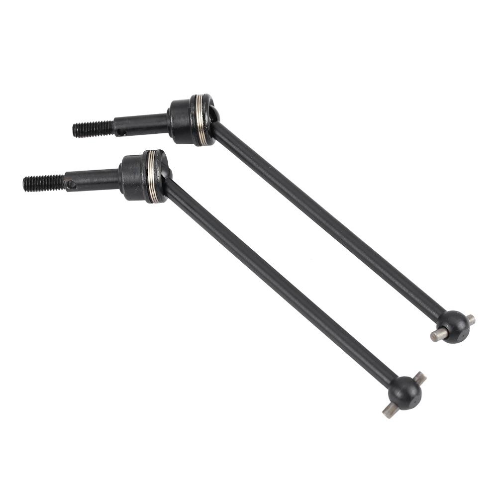 2 Pcs Metal Front Rear Universal Drive Shaft for HIMOTO E10MTL E10MT E10BP 1 10 RC Car (Black)