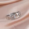 Teamer Moon Ring for Women Full Crescent Moon Stainless Steel Finger Rings Vintage Wedding Band Astronomy Golden Jewelry Gift