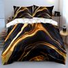 Golden Marble Design Set Multiple Sizes Kid'S And Adults' Bedroom Exquisite 3Pc Bedding Set, Gift