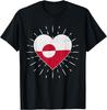 Grönland Flagge Vintage Herz Grönland Liebhaber Retro T-Shirt