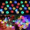 1PCS Solar String Lights Outdoor 50 Led Crystal Globe Lights with 8 Modes Waterproof Solar Powered Patio Light for Garden