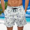Fashion Men's Strapped Hawaiian Beach Fit Sport Casual Shorts Pants