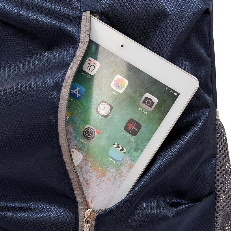 Men's and Women's Nylon Foldable Backpack Casual and Simple Large Capacity Waterproof Travel Bag