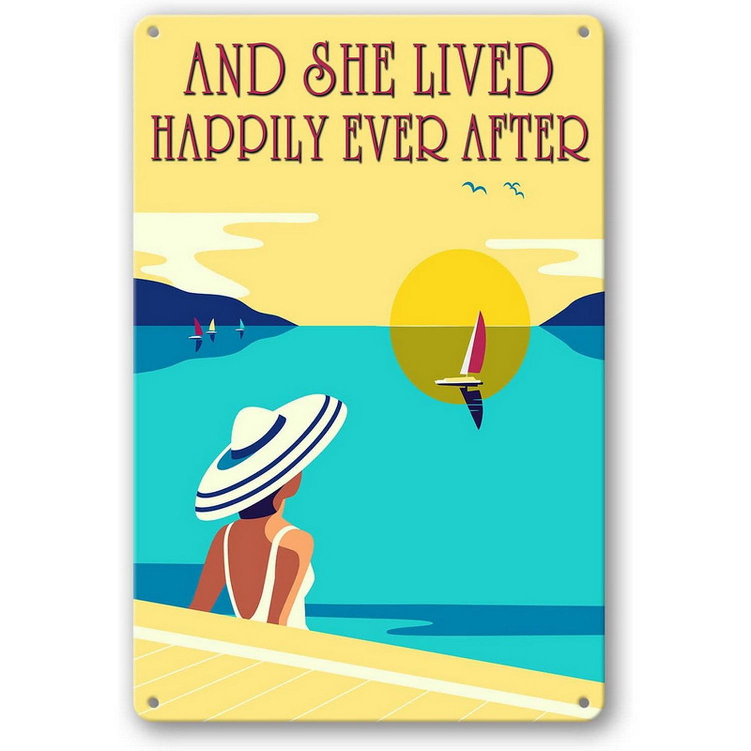 

Metal Tin Signs City View Landscape Wall Decoration Plaque Vintage Poster Iron Painting for Man Cave Home Cafe Garden Club Ba 20x30cm（7.8x11.8inch）