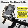 3pcs Sturdy Motorcycle and Bicycle Phone Mount with One-click Auto-lock Design, 360-degree Rotatable and Adjustable Bracket, Universal Phone Holder