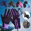 Gants de cyclisme d'hiver avec support de poignet, gants de vélo à écran tactile, gants de vélo antidérapants et coupe-vent pour sports de plein air